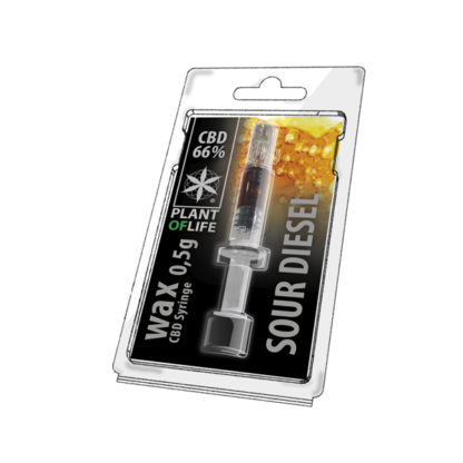Plant of Life CBD Wax 66% 0.5ml Sour Diesel
